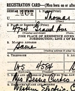 Dreifuss Registration Card from Dreifuss Family History