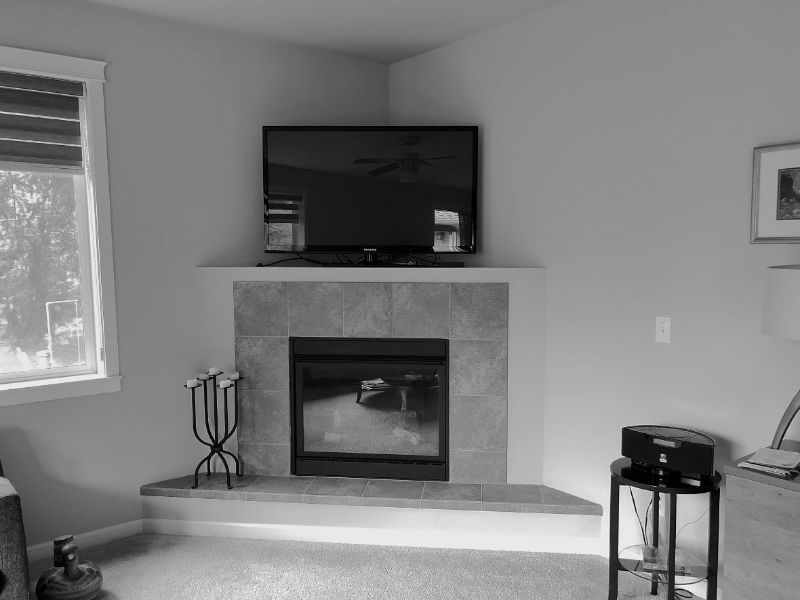 Corner Fireplace Before Renovation