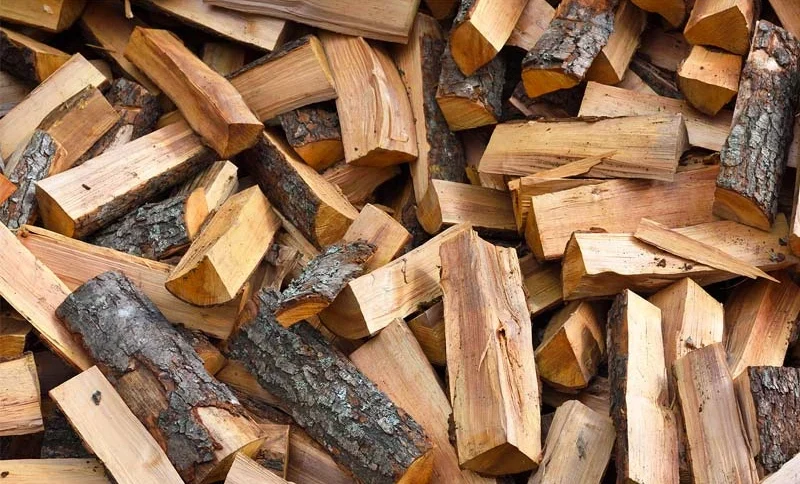 Pile of Oak Firewood