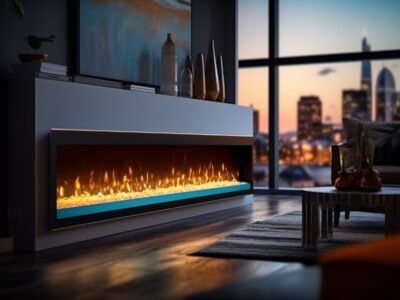 Residential Electric Fireplace in Penthouse Suite