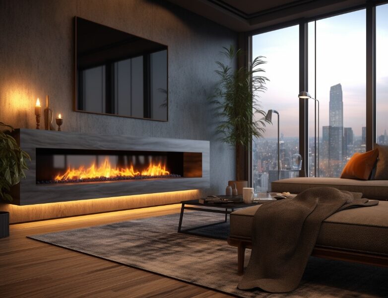 Sleek Simplicity: Elevate Your Space with Dreifuss Electric Fireplace Innovations.