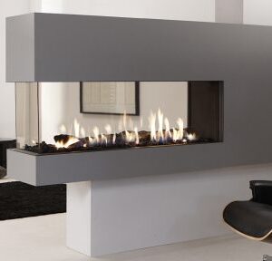 Lucius 140 Room Divider Gas Fireplace