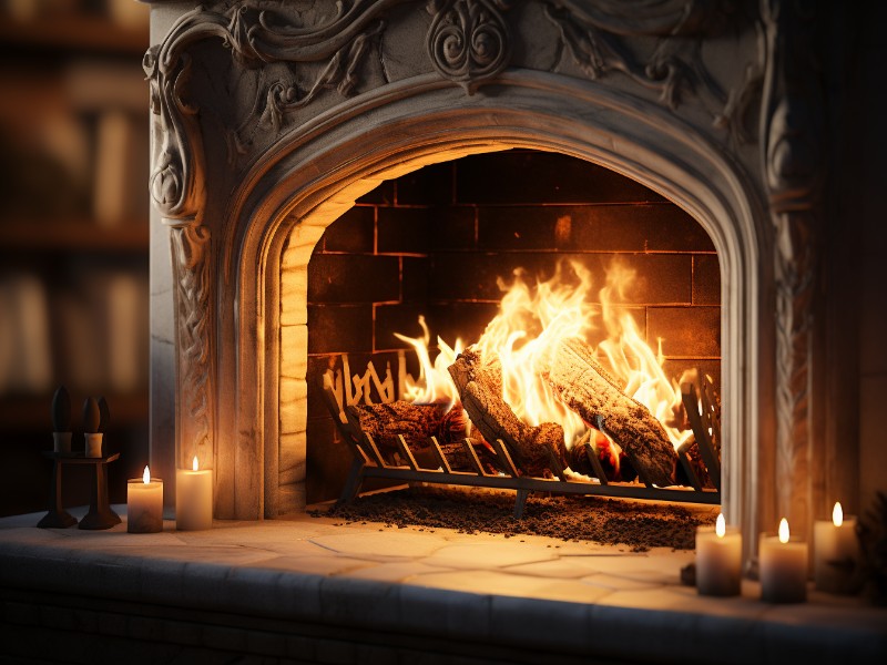 Using the proper cleaning material for cleaning a fireplace