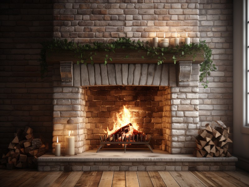 Understanding the conditions of a white brick fireplace