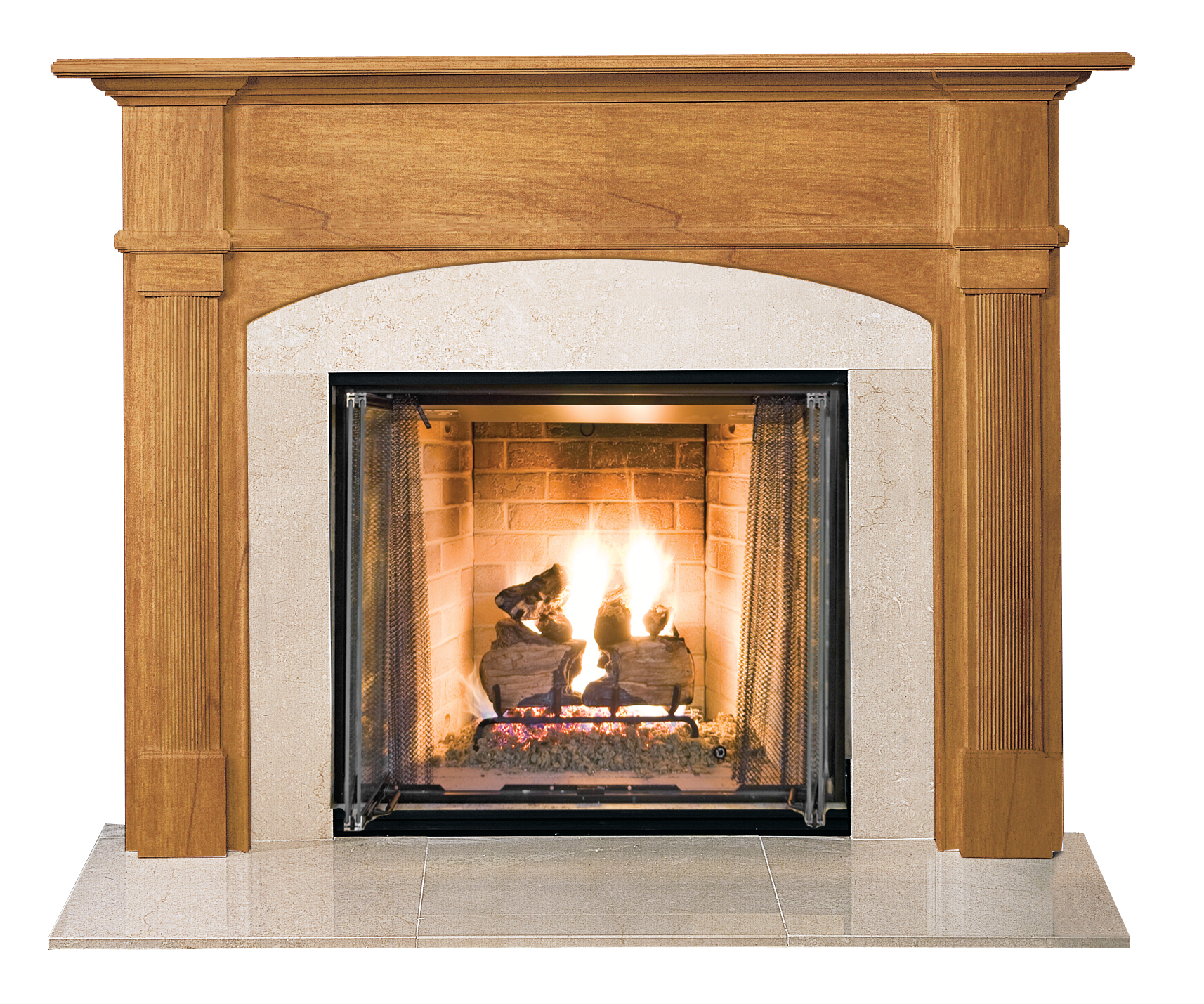 The Arched Wilson by Forshaw Mantels is the epitome of classic elegance, boasting clean lines, rounded leg columns, and double step-back legs.