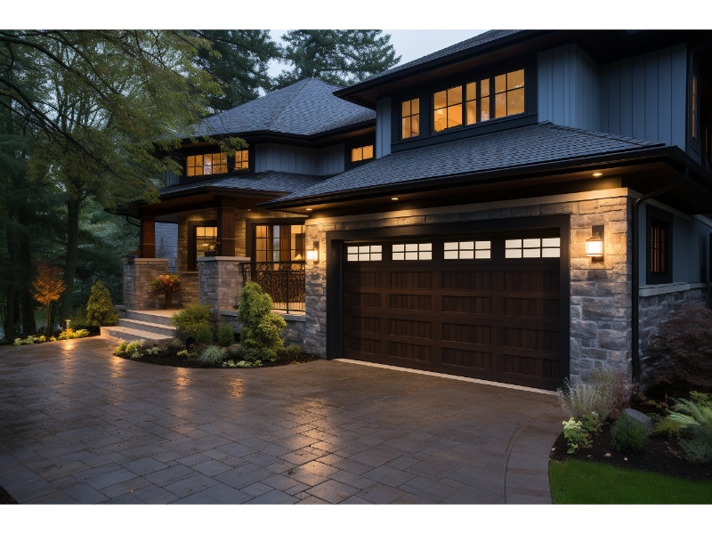 Smart home integrated with the Raynor garage door app.