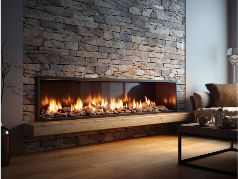 Dreifuss Fireplaces-Linear Gas Fireplace