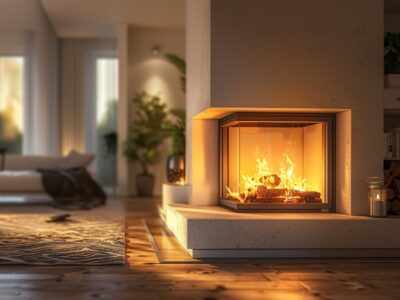 A perfect fireplace in a home, after a homeowner made the right fireplace fuel decision using our comprehensive guide.
