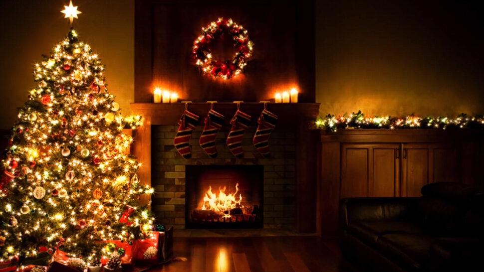 10 Hours Cozy Room Fireplace Christmas Winter Ambience With A Crackling Fire Fall Asleep Fast