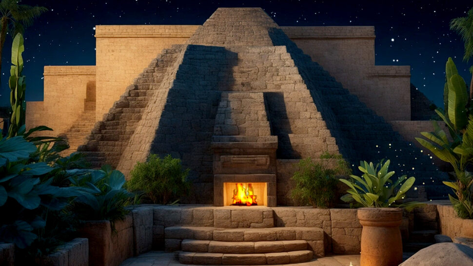 Aztec Fireplace Nature Sounds Helps for Sleep, Meditate, Study and Relax Green and Brown Noise