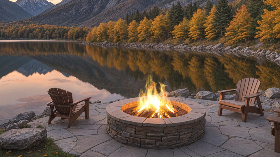 Bonfire Bliss Relaxing River Sounds for Peaceful Relaxation and Serenity