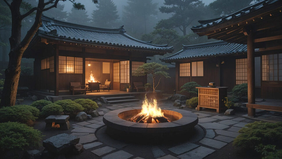 Calming Night Fireplace and Relaxing Sounds for Sleep and Meditation