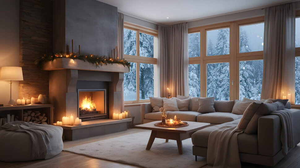 Cozy Ambience with Fireplace Relax sound and Warm Background To Give You a Good Night's Sleep