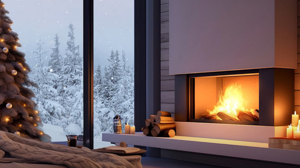 Cozy Bed Room and Relaxing Crackling Sounds