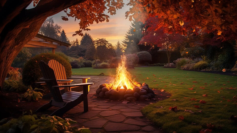 Fireplace Bonfire Retreat with Relaxing Music and Crackle Fire Sounds For Sleep and Meditation