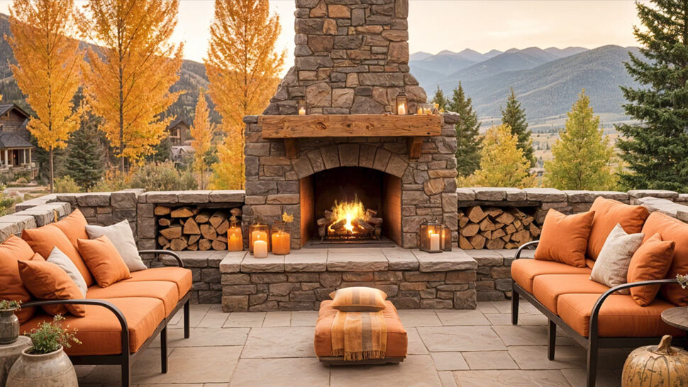 Mountain Serenity Birdsong, and Fireplace Crackling Sounds for Relaxation and Meditation