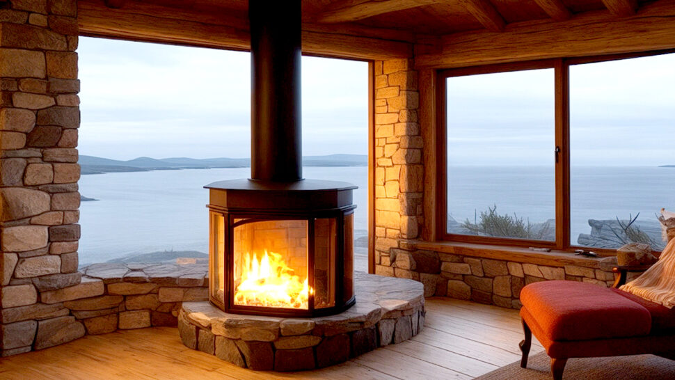 Ocean Waves Sounds for Calmness Cozy Fireplace Crackling Good for Sleeping Pink and Brown Noise