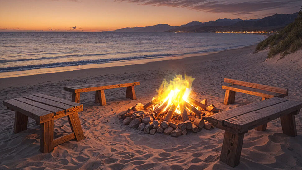 Relaxing Jazz Melodies Ocean Scenery & Soothing Fireplace Crackles for Ultimate Calm