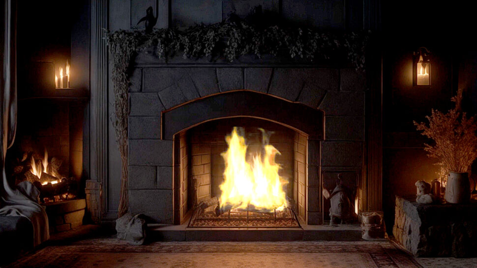 Relaxing Jazz Music with Brown Noise to Sooth your Stress Cozy Fireplace Good for Sleep