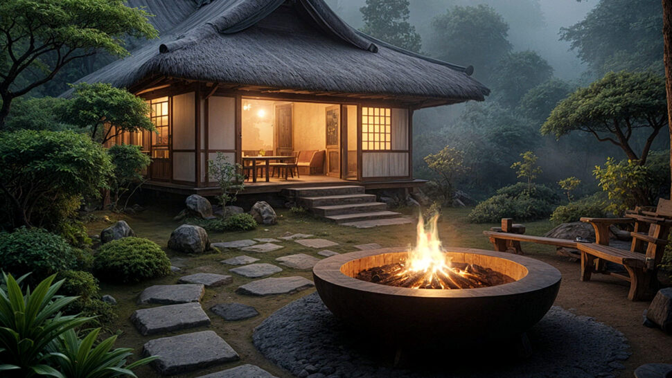Serene Forest Escape Fire Sounds and Peaceful Music from a Lonely House
