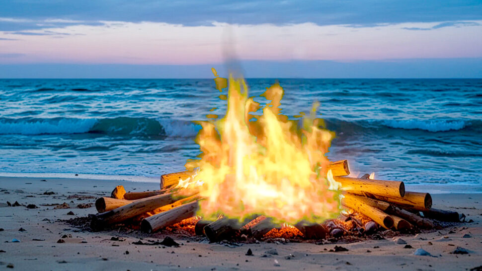 Soothing Pink Noise and Brown Noise Ocean Waves and Crackling Sounds Sooth for Relaxation, Sleep