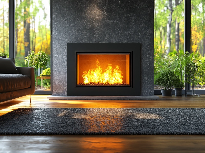 A well-maintained chimney and fireplace in a stylish home, emphasizing proper flue care.