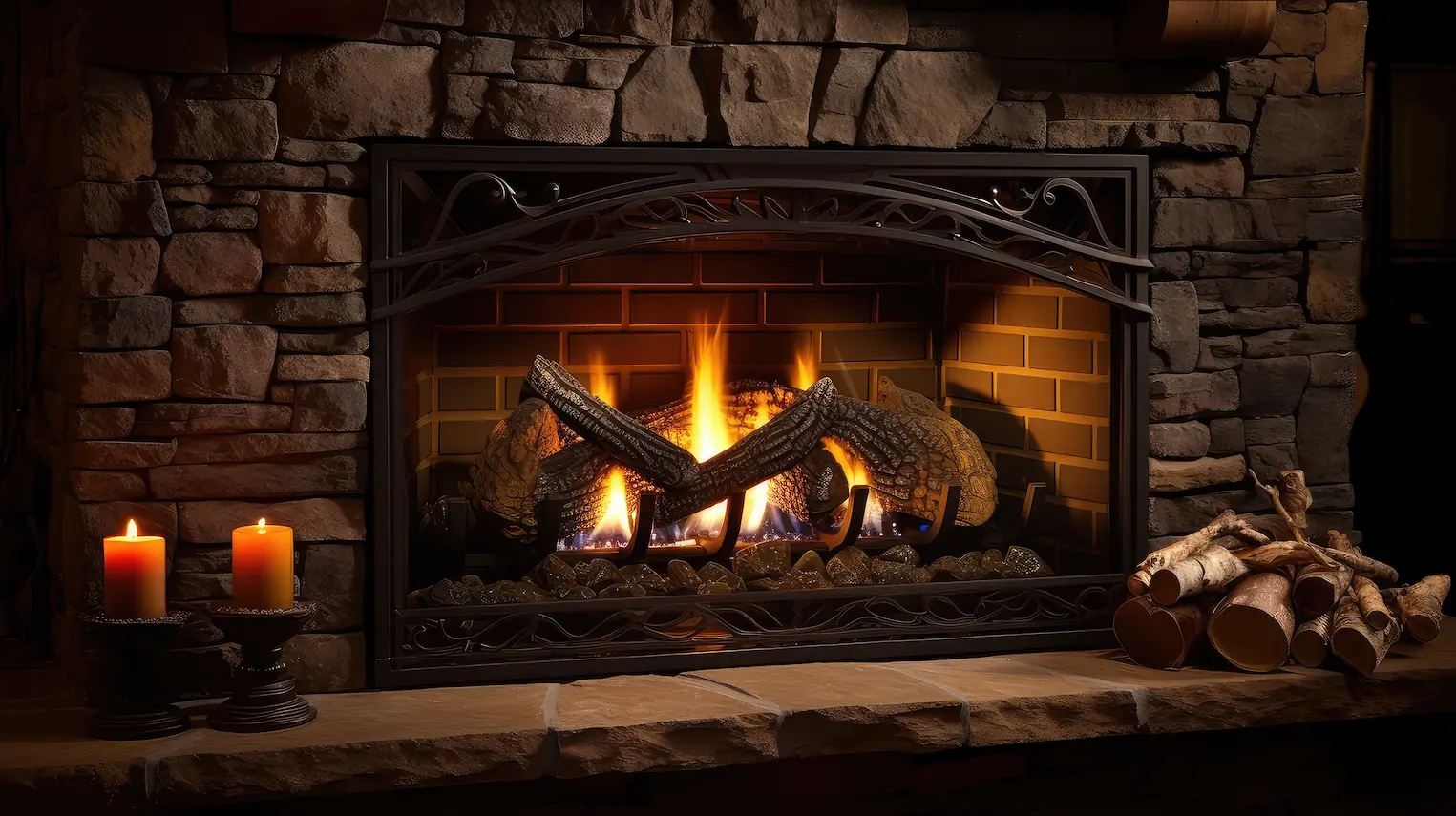 Heat Gas Log Fireplace