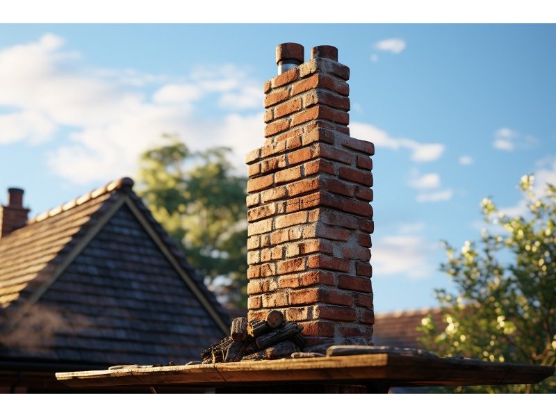 Newly installed chimney cap, a solution to prevent fireplace leaks.