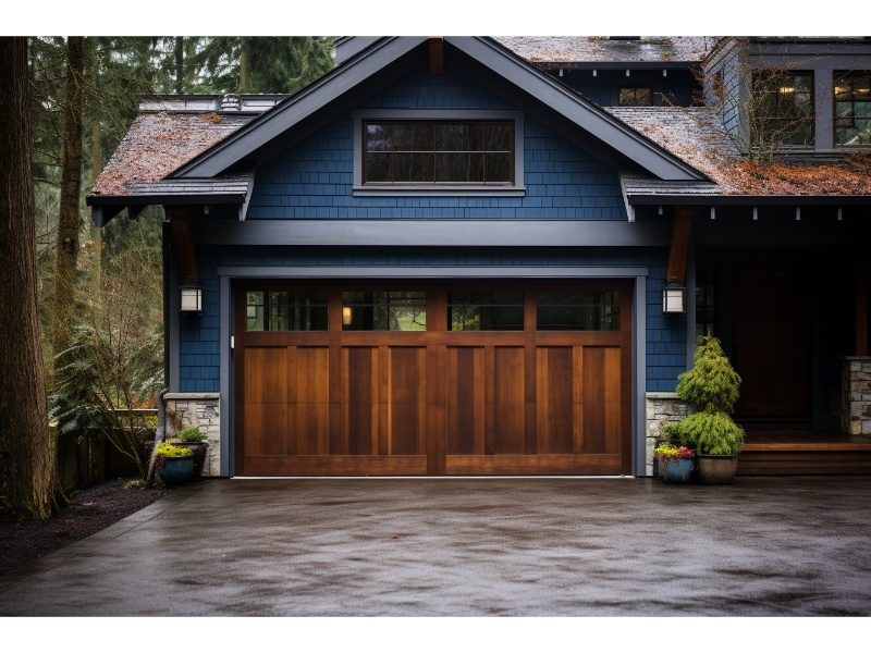 Stylish Raynor garage door enhancing a home's curb appeal.