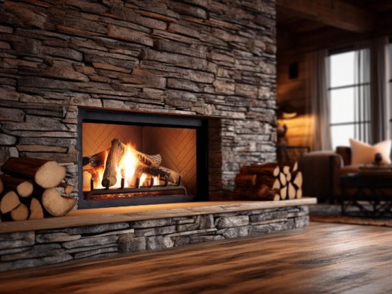 Wood Burning Fireplace 00002